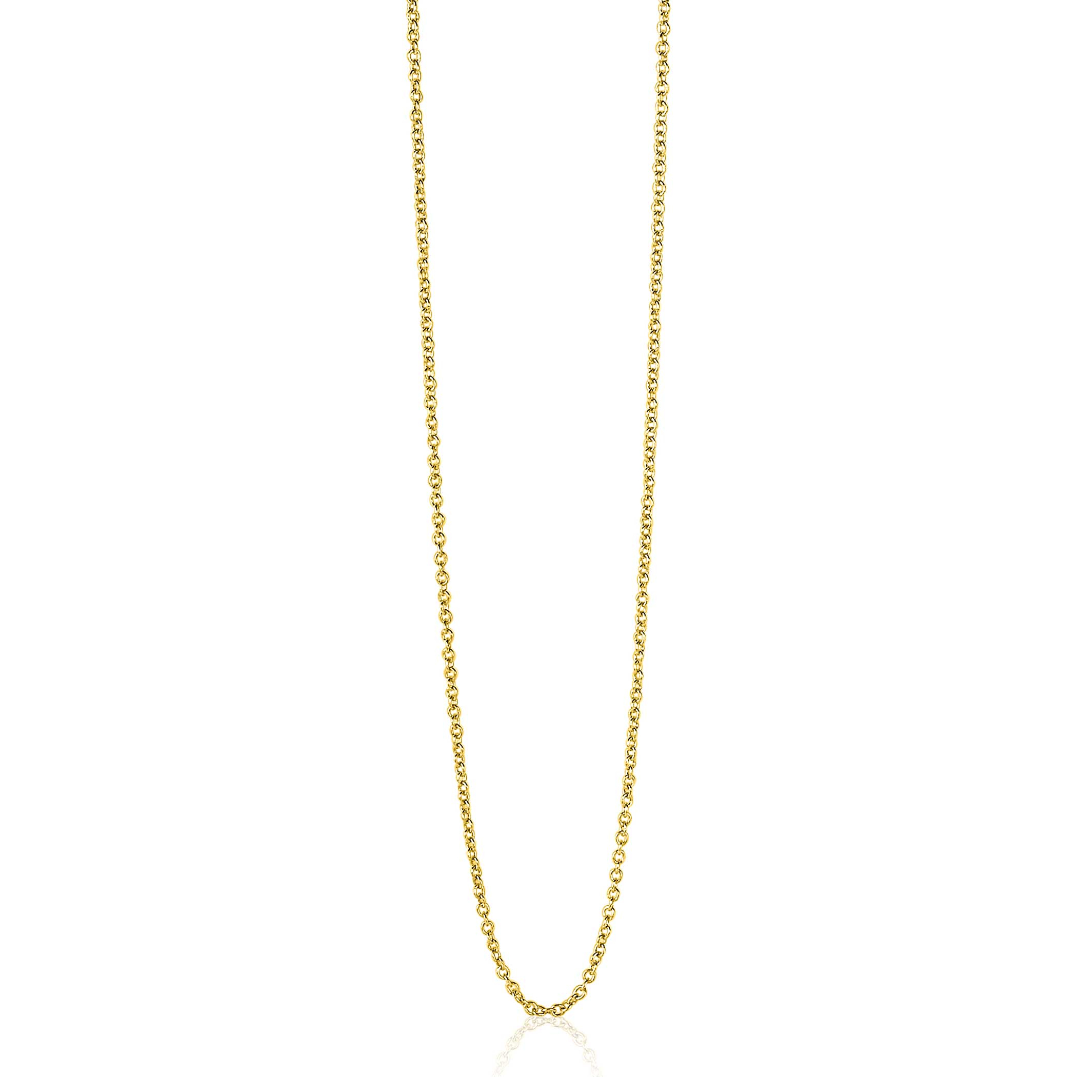 60cm ZINZI gold plated zilveren anker ketting ZILC-A60G