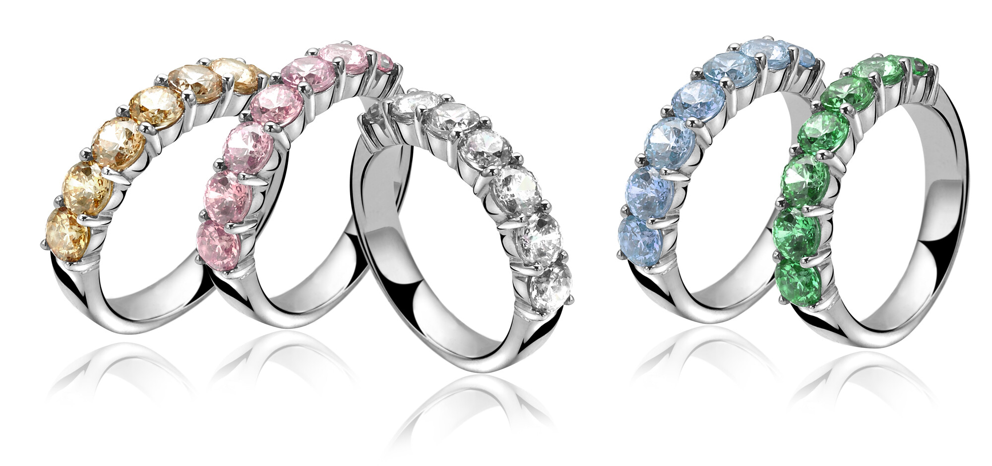 ZINZI zilveren ring groen ZIR1000GC