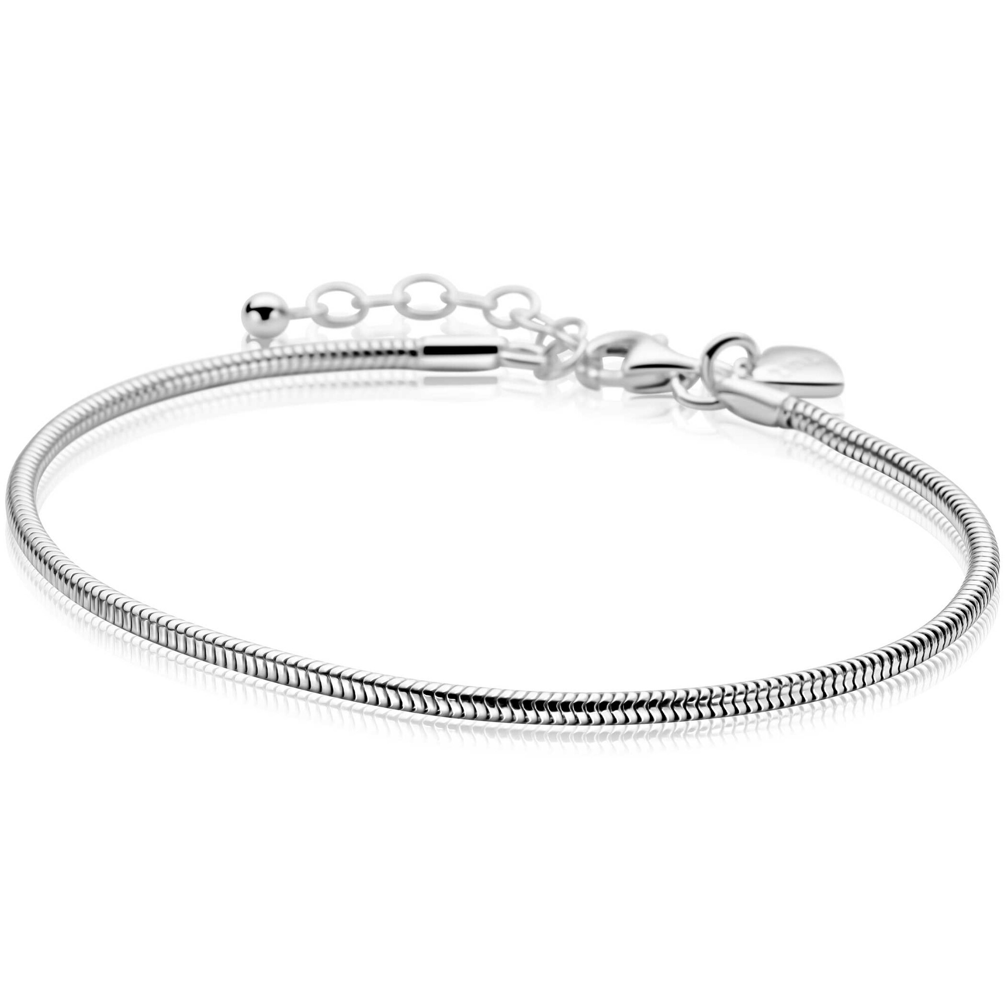 ZINZI zilveren ronde slangen armband (2mm breed) 17-21cm ZIA2849