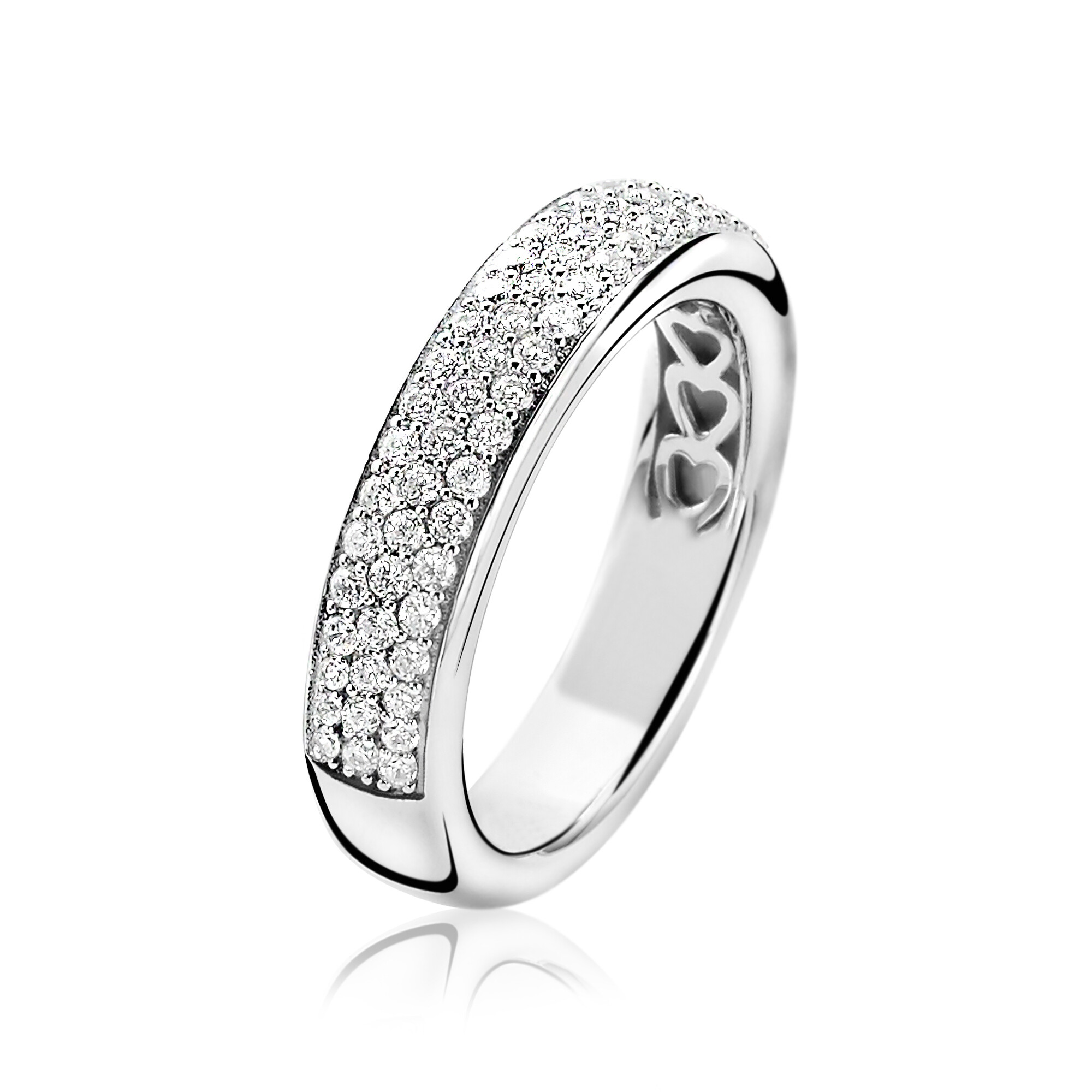ZINZI zilveren ring wit ZIR1183C