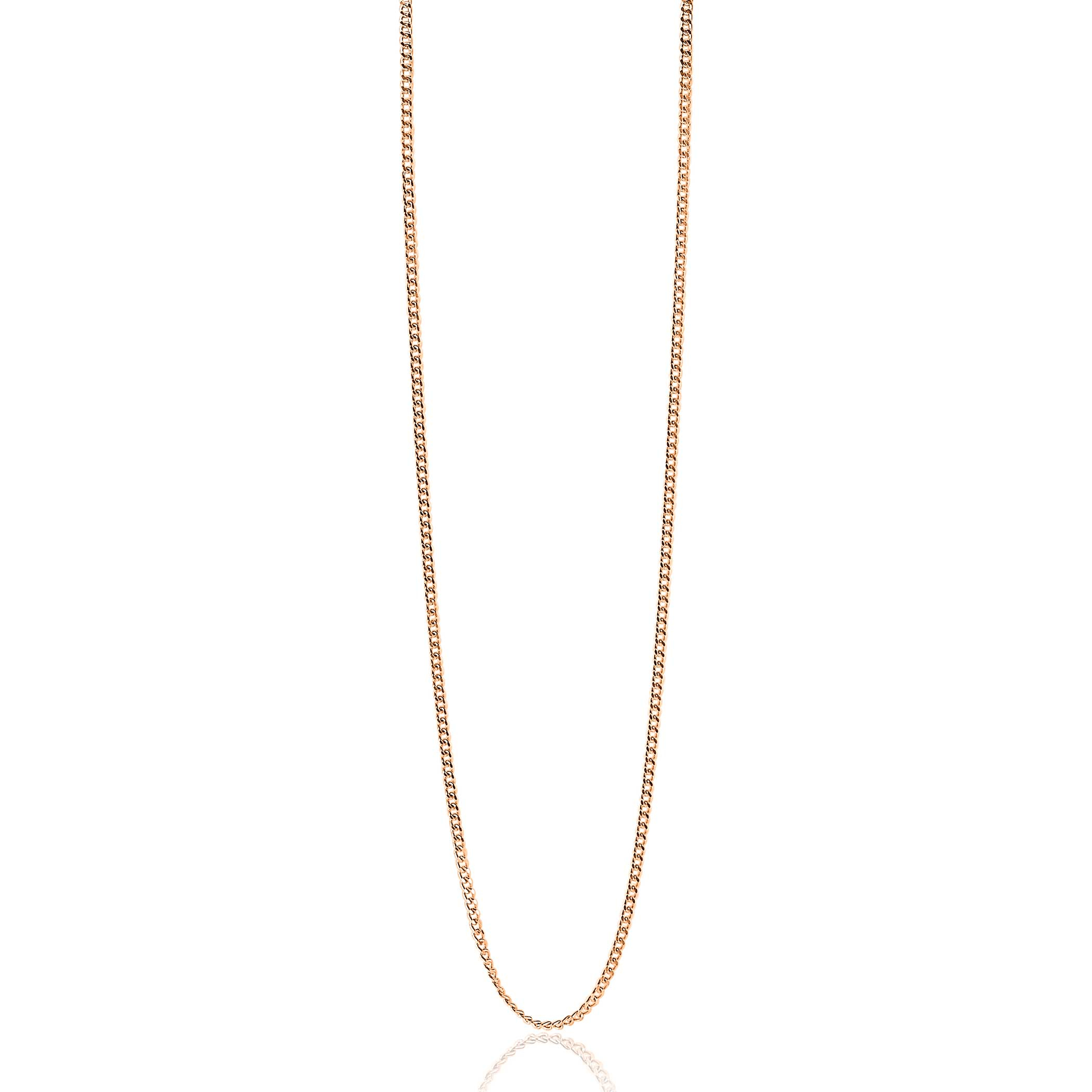 45cm ZINZI zilveren gourmet ketting rosé verguld ZILC-G45R