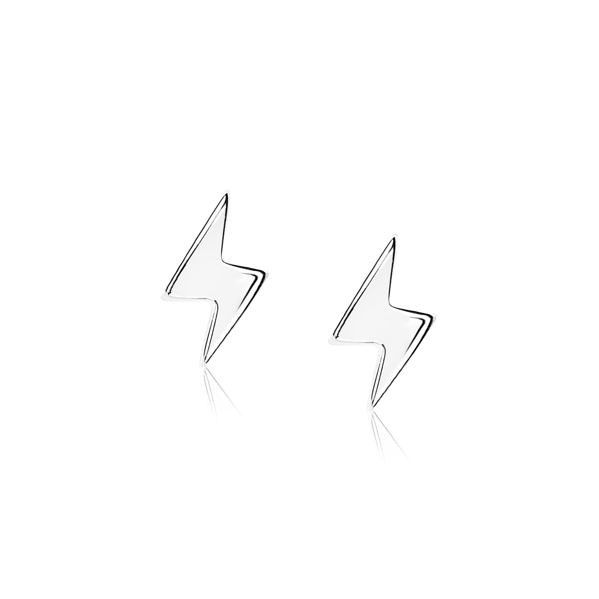 ZINZI zilveren oorknoppen bliksemschicht 8mm ZIO1681