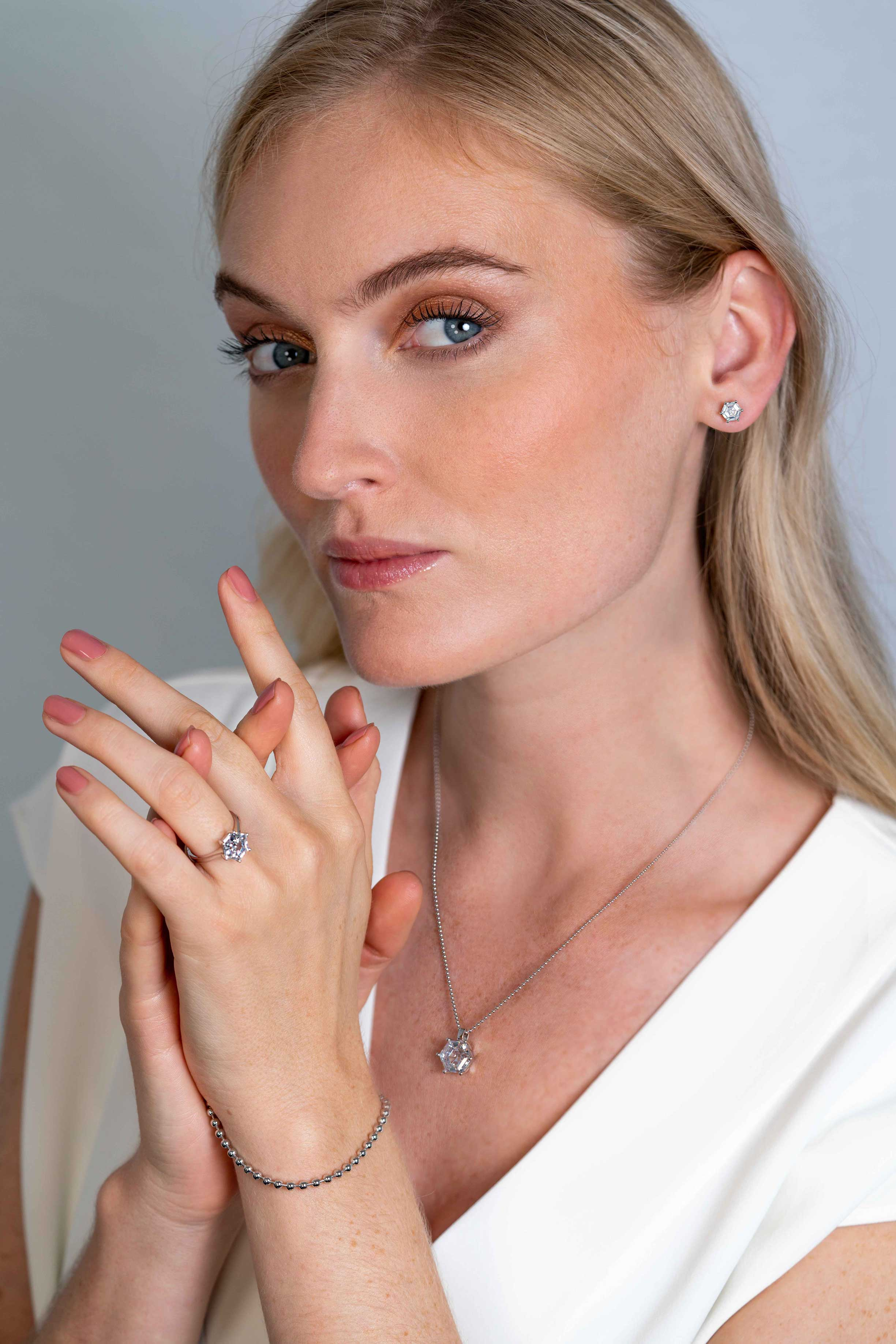 ZINZI zlv. ring zeshoekig mt.50