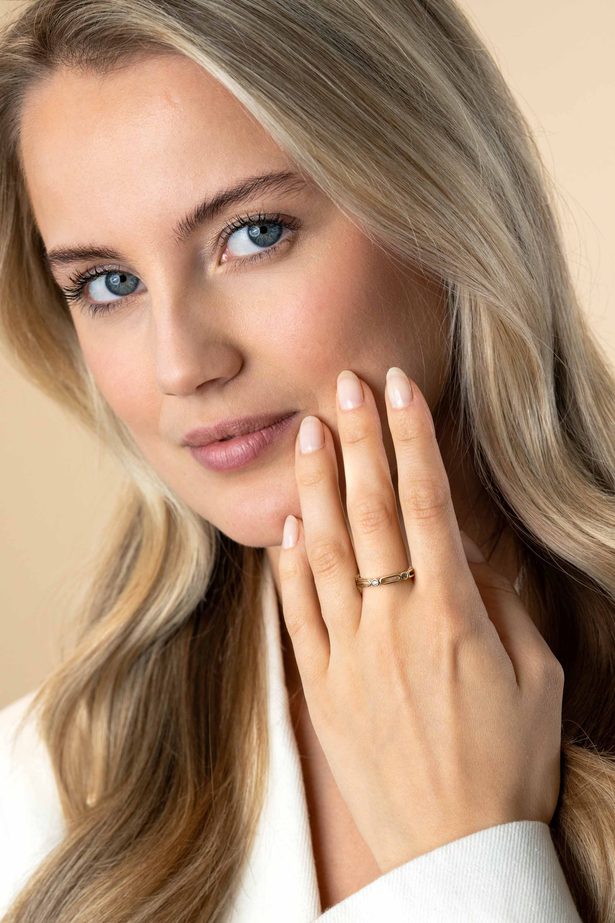 ZINZI zlv. aanschuifring mt.56