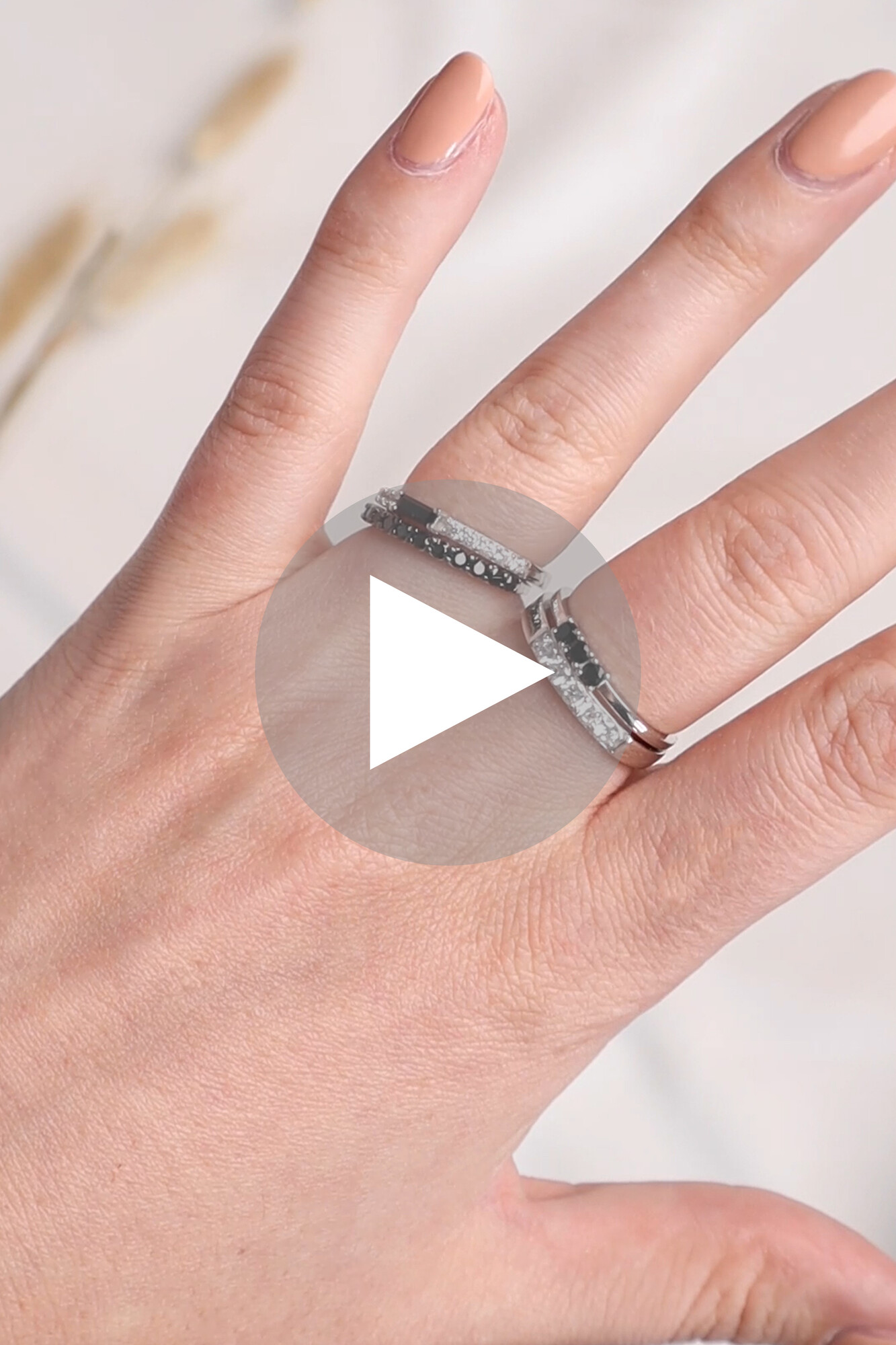 ZINZI zilveren ring zwart ZIR827ZC