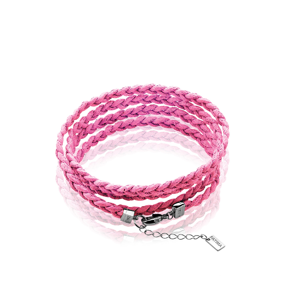 Zinzi by Fatima wikkelarmband fuchsia roze 75cm ZBF11F