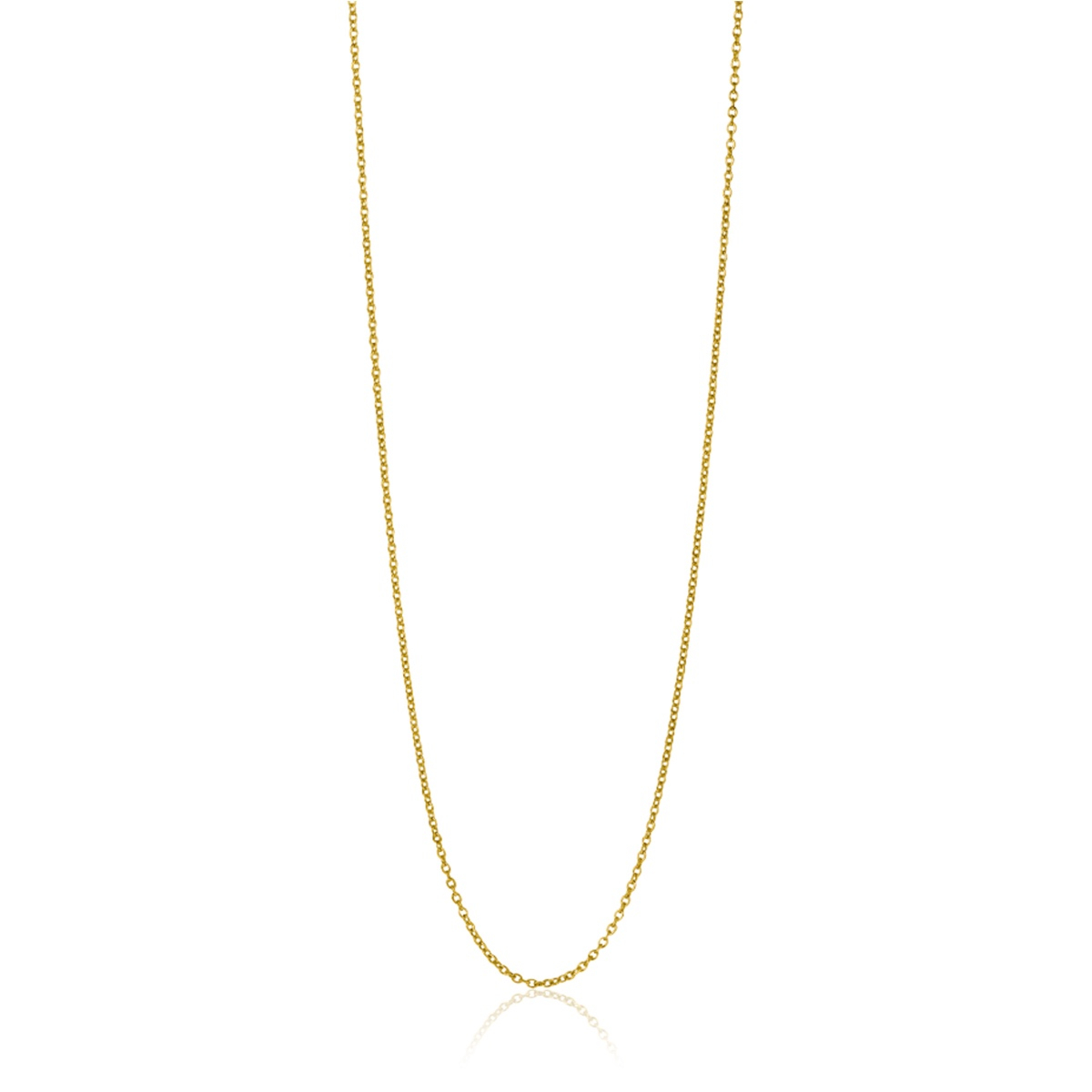 45cm ZINZI Gold 14 krt anker ketting 0,9mm breed, ideaal om je hanger aan te bevestigen ZGLA45-09