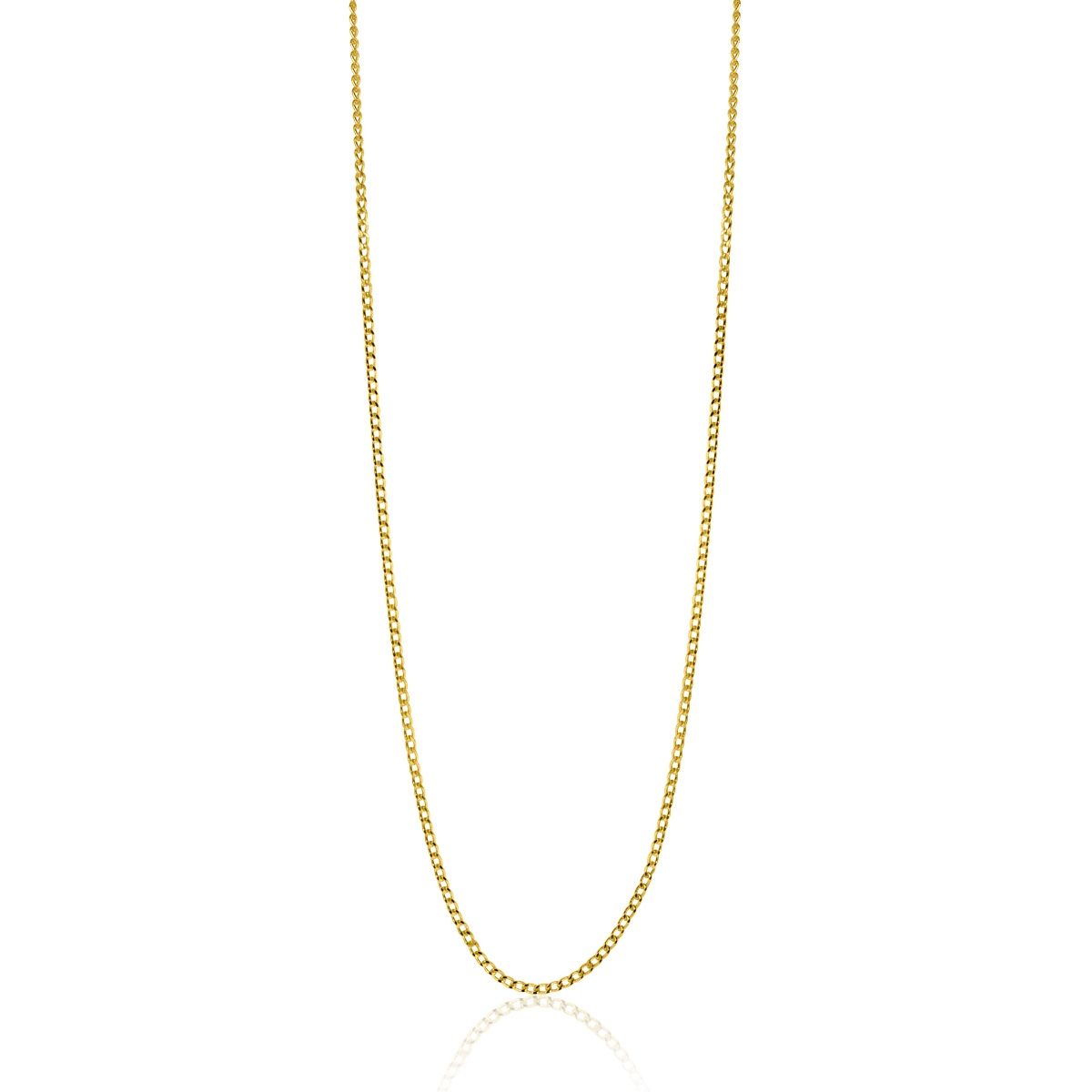 45cm ZINZI Gold 14 krt gourmet ketting 0,8mm breed, ideaal om je hanger aan te bevestigen ZGLG45-08