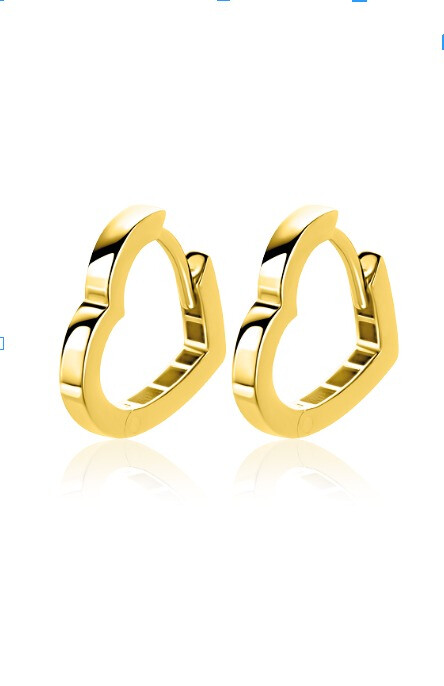 15mm ZINZI Gold 14 krt gouden oorringen in hartvorm met luxe klapsluiting 2mm vierkante buis ZGO574