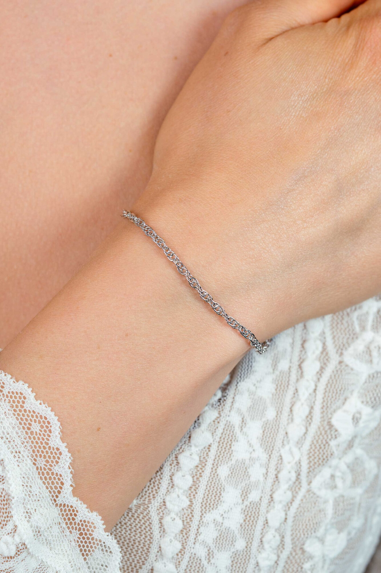 ZINZI zilveren massieve koord armband (2,6mm breed) 18-20cm ZIA2844