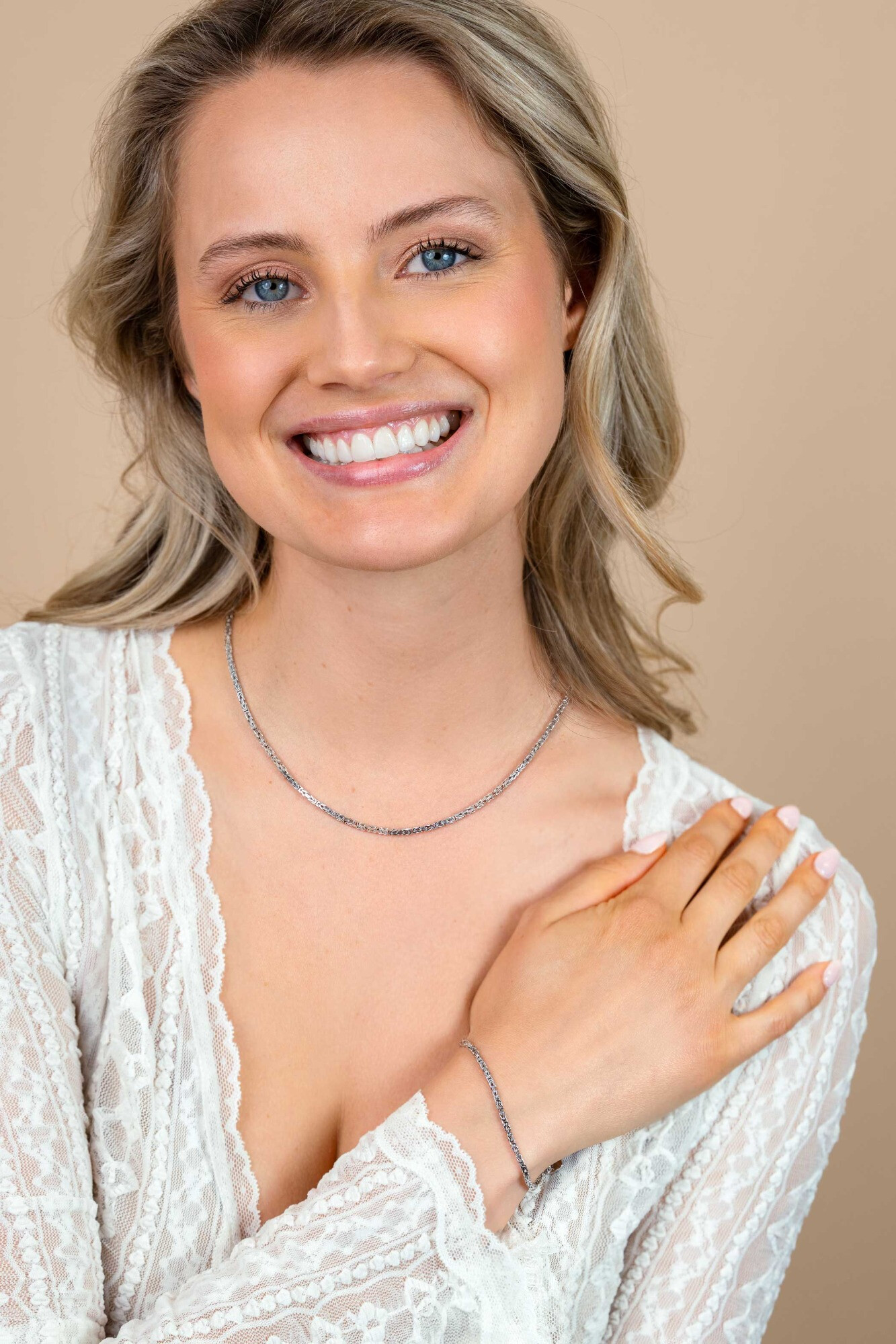 ZINZI zilveren massieve koningsschakel ketting (2mm breed) 42-45cm ZIC2846