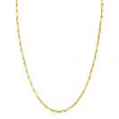ZINZI Gold 14 krt gouden ketting met stoere rechthoekige staafjes (2mm breed) met vierkante buis 43cm ZGC452
