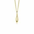 21mm ZINZI Gold 14 krt gouden hanger met open peervorm ZGH541 (zonder collier)