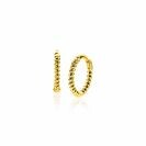 10mm ZINZI Gold 14 krt gouden oorringen, luxe klapsluiting 10x1,3mm ZGO468

