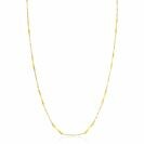 ZINZI Gold 14 krt gouden fijne massieve schakelketting met dertien lange gladde plaatjes 45cm ZGC490
