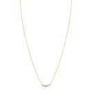 ZINZI Gold 14 karaat gouden ketting met vijf ronde witte zirconia's op een rij 45cm ZGC556