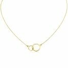 ZINZI Gold 14 karaat gouden jasseron ketting ronde vormen 42cm ZGC113