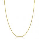 ZINZI Gold 14 karaat gouden massieve ketting met bewerkte gedraaide staafjes en fijne jasseron schakels 2mm breed 41-43cm ZGC500
