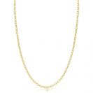 ZINZI Gold 14 krt gouden ketting met bewerkte ovale schakels 3mm breed 45cm ZGC538