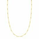 ZINZI Gold 14 krt gouden massieve ketting met langwerpige glanzende staafjes 1,6mm breed 45cm ZGC491
