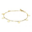 ZINZI Gold 14 karaat gouden armband ronde plaatjes ZGA167
