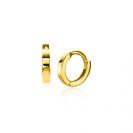 8mm ZINZI Gold 14 krt gouden oorringen met luxe klapsluiting 8mm x 1,3mm vierkante buis ZGO410