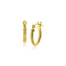 11,5mm ZINZI Gold 14 krt gouden oorringen trendy bewerkte buis 1,6mm breed ZGO330