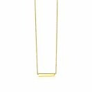 ZINZI Gold 14 karaat gouden collier plaatje glad 42cm ZGC176