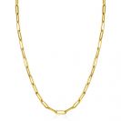 ZINZI Gold 14 krt gouden closed for ever schakelketting 4,5mm breed 43cm ZGC453
