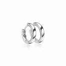ZINZI zilveren oorringen 15 x 3mm witte zirconia's aan zijkant met luxe klapsluiting ZIO1513
