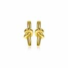 13mm ZINZI gold plated zilveren oorknoppen met staafje en glanzende knoop ZIO-BF115G