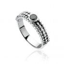 ZINZI zilveren ring zwart ZIR799