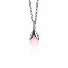 ZINZI zilveren hanger druppel roze ZIH1877R (zonder collier)