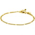 ZINZI gold plated zilveren gourmet schakelarmband met tien zonnestralen-plaatjes (3mm breed) ZIA2713G