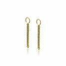 ZINZI zilveren oorbedels geel verguld gourmet ketting 30mm ZICH1694G (zonder oorringen)