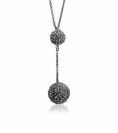 Zinzi zilveren ketting zwart 43-45cm ZIC569Z