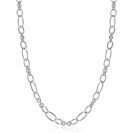 ZINZI zilveren schakelketting 45cm met speelse combinaties van ronde en ovale schakels ZIC2706
