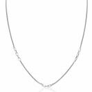 ZINZI zilveren popcorn schakelketting 45-48cm met drie paperclip schakelaccenten ZIC2709