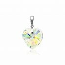 Zinzi zilveren hart hanger Swarovski wit ZIH903 