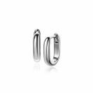 14,5mm ZINZI zilveren oorringen in ovale vorm met ronde buis 3mm breed ZIO2603