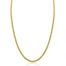 ZINZI gold plated zilveren popcorn ketting 3mm breed 42cm ZIC2765G