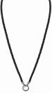 ZINZI lerencollier met slot zwart