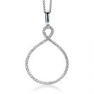 ZINZI zilveren luxe hanger infinity wit ZIH1893 (zonder collier)