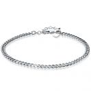 ZINZI zilveren enkelband gourmet 23+4cm ZIE1414