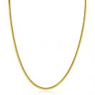 ZINZI gold plated zilveren platte slangen-ketting 45cm 2,5mm breed ZIC2401G