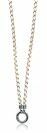 ZINZI lerencollier met slot wit