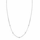 ZINZI zilveren gourmet ketting met vijf bolletjes 42–45cm ZIC2714