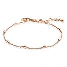 ZINZI zilveren fantasie armband rosé verguld ovaal 16,5-20cm ZIA1655R