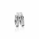 Zinzi zilveren oorringen 17 x 3mm witte zirconia's met luxe klapsluiting ZIO186Z 
