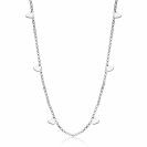 ZINZI zilveren fantasie ketting hart 40-45cm ZIC1677